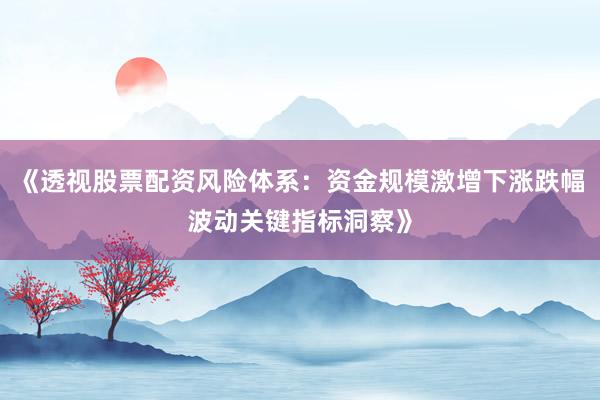 《透视股票配资风险体系：资金规模激增下涨跌幅波动关键指标洞察》
