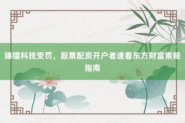 臻镭科技受罚，股票配资开户者速看东方财富索赔指南