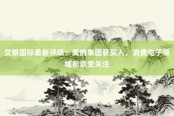 交银国际最新评级：美的集团获买入，消费电子领域前景受关注