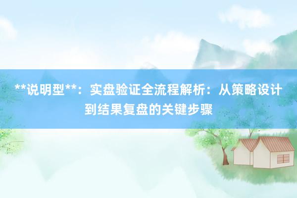 **说明型**：实盘验证全流程解析：从策略设计到结果复盘的关键步骤