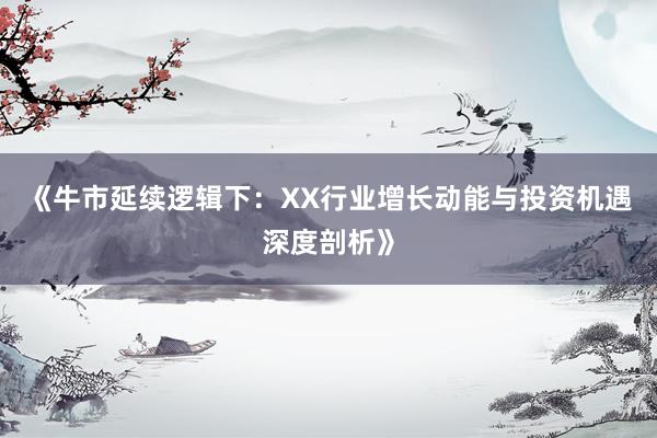 《牛市延续逻辑下：XX行业增长动能与投资机遇深度剖析》