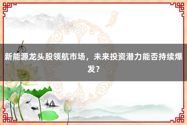 新能源龙头股领航市场，未来投资潜力能否持续爆发？