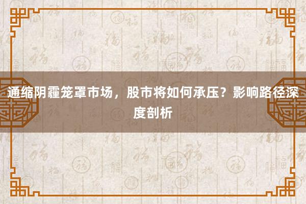 通缩阴霾笼罩市场,股市将如何承压?影响路径深度剖析