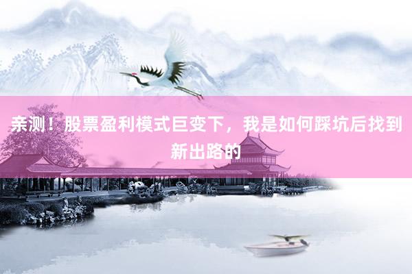 亲测！股票盈利模式巨变下，我是如何踩坑后找到新出路的