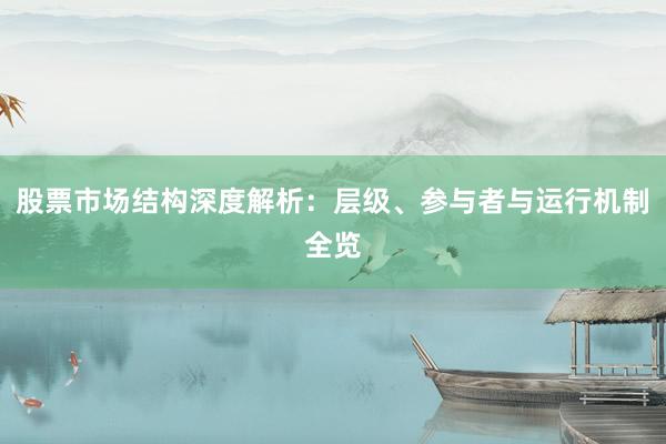 股票市场结构深度解析：层级、参与者与运行机制全览